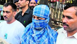 Kashif Ali, the suspected Pakistani spy, being produced before a local court in Sector 17, Chandigarh, on Wednesday