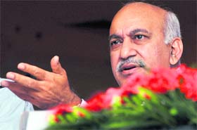 MJ Akbar, Editor-In-Chief, The Sunday Guardian, addresses a gathering during a seminar in Ludhiana