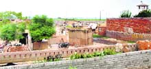 Illegal structures have come up adjoining the boundary wall of the Chandigarh Air Force station. 