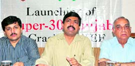 anmohan Garg, Gurukul CEO, at the launch of Super 30 Punjab in