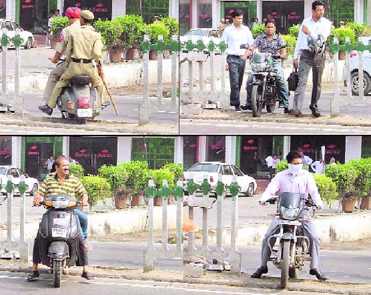 Traffic violations due to broken dividers is a common sight in several areas