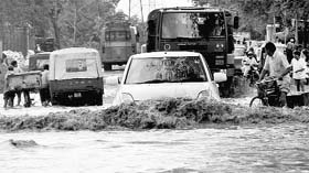 The harvesting of rainwater on roads has to be made mandatory.