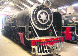 A steam engine in Rewari.