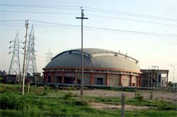 A view of the indoor stadium at Moga