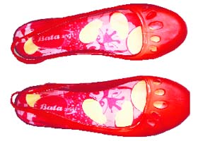 Orange waterproof ballerinas: Rs 299