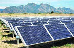 A photovoltaic array at the U.S. National Renewable Energy Laboratorys (NREL) National Wind Technology Center (NWTC) generates electricity for the lab on a sunny day near Boulder, Colorado July 21, 2010.