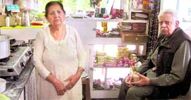Pushpa Gulati and Kishan Lal Gulati at their canteen near Nirankari Bhawan in Mussoorie.