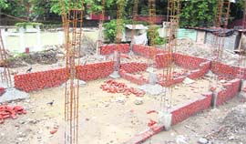 The site allocated for the post-mortem house at Deen Dayal Upadhaya Coronation Hospital now lies abandoned.