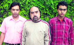 Retired school teacher Gurbaksh Singh Sahni, along with members of the Koshish group, in Mussoorie