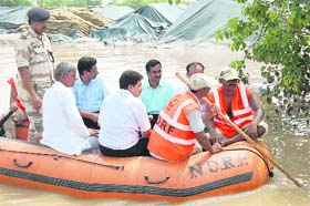 A Central team on inspection at Bani village in Sirsa