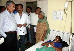 Satish Chandra, Principal Secretary, Health, enquires about the functioning of Bathinda Civil Hospital