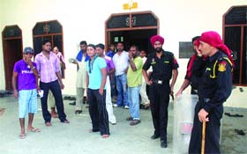 Police commandos deputed in Mannan village to prevent any untoward incident