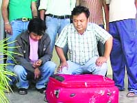 Two persons arrested with unaccounted money in Pitthoragarh on Wednesday.