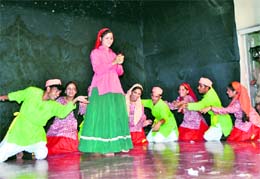 Artistes perform at a selection competition organised by the Information Department in Dehradun on Tuesday.