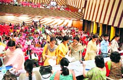 Students from all over the state participating in counselling sessions for B.Ed at the auditorium of Himachal Pradesh University in Shimla on Wednesday