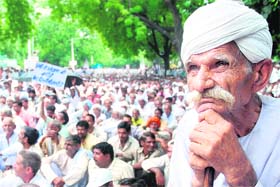 Jats take part in a rally demanding OBC status in New Delhi