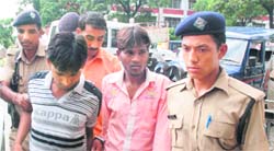Kidnappers of 5-year-old Vishwajeet being produced in court in Dehradun on Thursday .