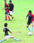 A match in the SGRR Sahodaya Inter-School Tournament in progress in Dehradun