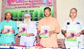 Dignitaries present at a workshop in Dehradun