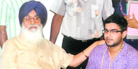  The Punjab Government has honoured physically challenged Rahul Duggal who topped BCA-II with 80 per cent marks in Ludhiana district