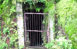 A neglected traditional rainwater harvesting system in Khoodian village near Jawalamukhi.