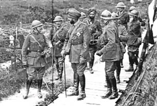 Maharaja Bhupinder Singh of Patiala with Belgian Generals in April 1915