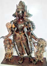 A sculpture of Lord Vishnu made by Chamba artists.