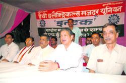 Union Minister Harish Rawat addresses a function in Haridwar