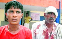 Jai Lal, who was injured in a clash in Bosti village on Tuesday.