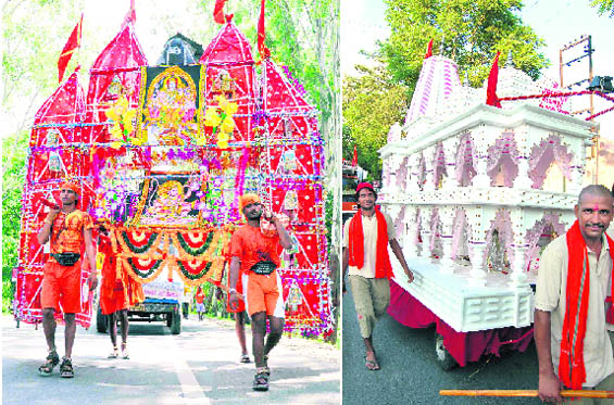 Kanwariyas and Kanwars are a colourful sight to behold in Haridwar nowadays.