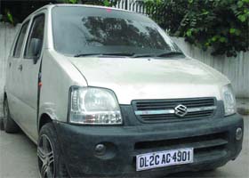 The car in which the girl was allegedly raped