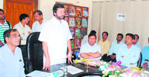 Potable Water Minister Prakash Pant addresses a workshop in Dehradun on Thursday.