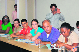 Delegates from various countries taking part in a workshop of human resource management at Dharamsala