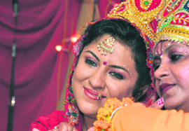 Members of the Aastha Ladies Club present a colourful cultural programme ‘Hum se badhakar kaun’ in Ludhiana