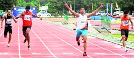Athletes in action on Friday