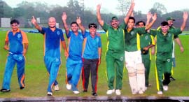 Members of the Pakistan team, who are in Chandigarh for a T-20 cricket match