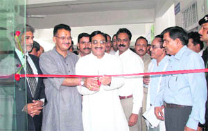 Chief Minister Ramesh Pokhriyal Nishank inaugurates the dialysis centre at Coronation Hospital in Dehradun on Saturday.