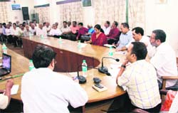 A meeting convened by the MDDA underway in Dehradun on Saturday