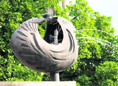The fountain at the Sector 17 Plaza which will be replaced by a musical fountain. 