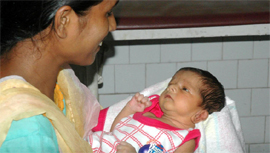 The baby girl that was found in panghura in Bathinda on Tuesday.