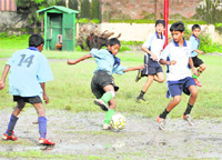A match in the Carvery Memorial Sub-junior Tournament being played in Dehradun 