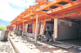 Durk White Lotus School, popularly called Ranchos school of the movie, 3 Idiots, that was damaged in the flash floods in Leh