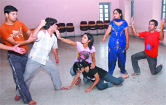 Students in action during a training session at the workshop