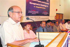 DP Juyal, former director of the IRDE, at a seminar in Dehradun on Thursday.