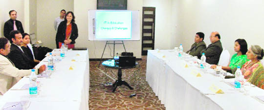 A seminar on IT education in progress in Mussoorie. 
