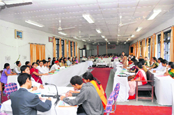 The 23rd Youth Parliament competition in progress at Kendriya Vidyalaya, Haathibarkala, in Dehradun