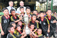 The Tibetan Homes team that won the 26th Carbery Memorial Sub-junior Football Tournament in Dehradun