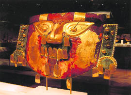 Sican funerary mask, Metropolitan Museum. New York city