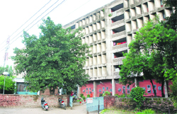 A view of Sarojini hostel, Panjab University.