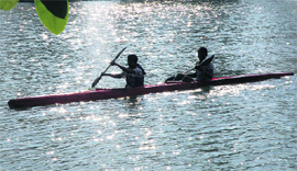 Rovers during a practice session at Karna Lake in Karnal. 